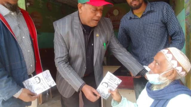 অধ্যক্ষ আসাদুল হাবিব দুলুর পক্ষে লালমনিরহাটে জেলা জিয়া পরিষদের ধানের শীষের প্রচারণা