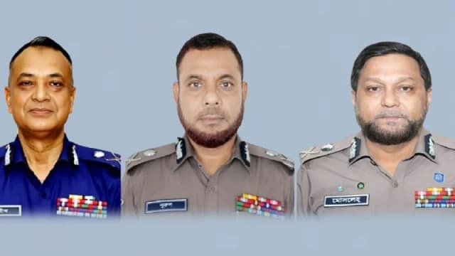 র‌্যাব, এসবি ও সিআইডি প্রধান পদে রদবদল